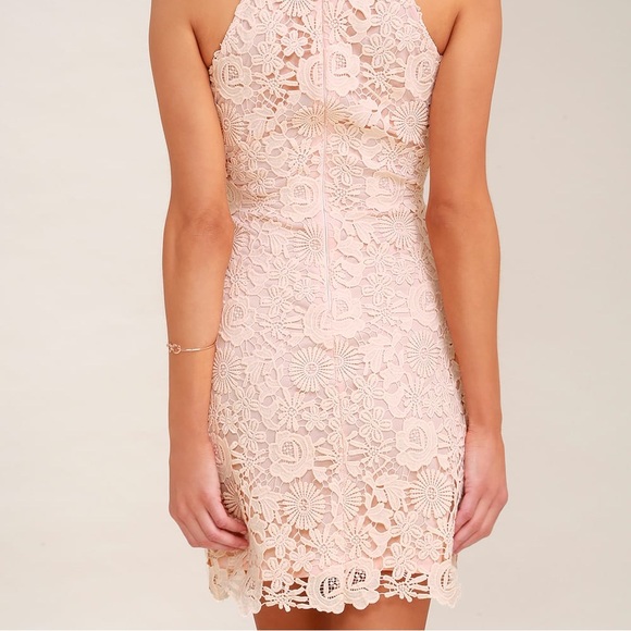 Love Poem Blush Pink Lace Mini Dress - Lulus - Picture 4 of 6